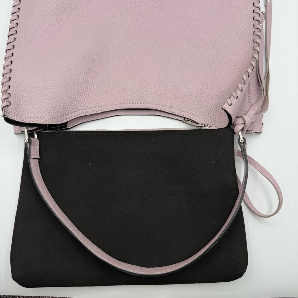 Woman's Elegant Business Leather Shoulder Pink Bag - Crafted by Ripani - Picture 12 of 16